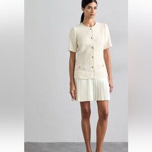 Sandro Ivory Tweed Dress